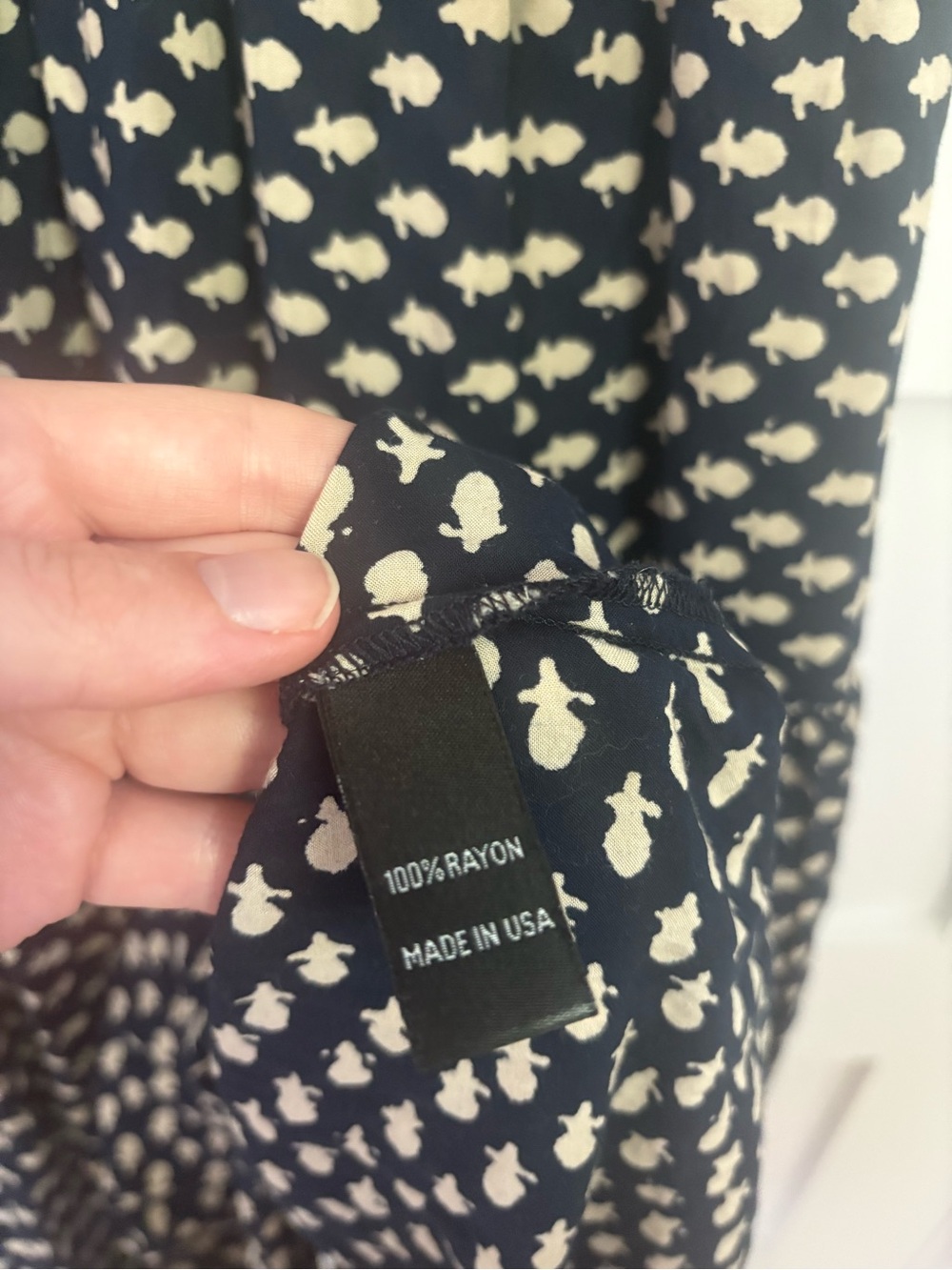 Christy Dawn Black and Cream Printed Midi Dress - Picture 6 of 7